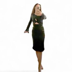 Hot Little Black Dress with Cut Outs and statement sleeves